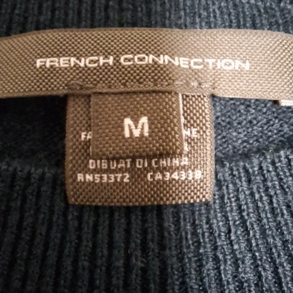 A French Connection large striped womens crew neck medium sweater.